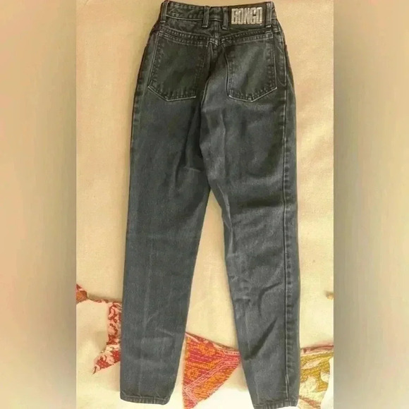 VTG BONGO Mom Jeans Made in USA Dark BLUE Size 0 High Rise Tapered - Picture 6 of 12